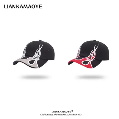 Red Embroidered Baseball Cap for Men Women