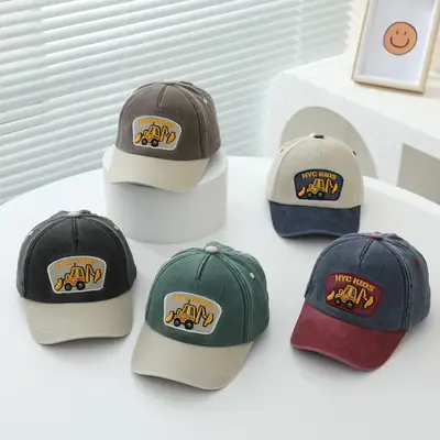 Kids Truck Cap Blue Red Sun Protection