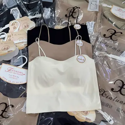 Liquid Foundation Invisible Short Strap Thin Strap Backless Seamless Fixed Cup Push-Up Tube Top Anti-Exposure Beautiful Back Underwear Wholesale