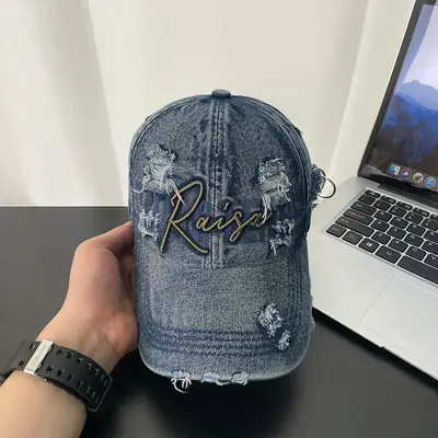 Men Distressed Duckbill Cap Vintage Washed 546cm