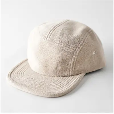 Men's Pink Fleece Trim Cap with Flat Brim