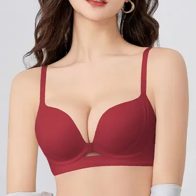 Original High-Quality Large-Breasted Slimming Underwear Without Rims, Comfortable and Soft Push-Up Anti-Sagging Adjustable Bra