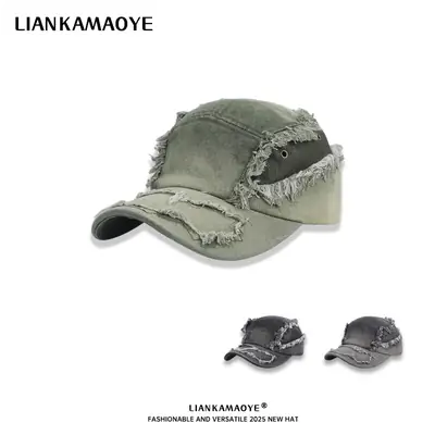 Women Cross-Border Distressed Gradient Niche Baseball Cap