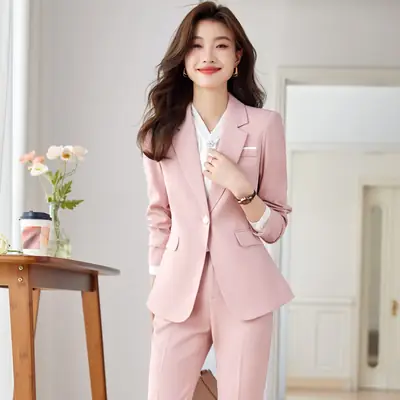 Blue Suit Set for Women, New Spring and Autumn Style, Hotel Manager Work Uniform, Formal Professional Suit Jacket