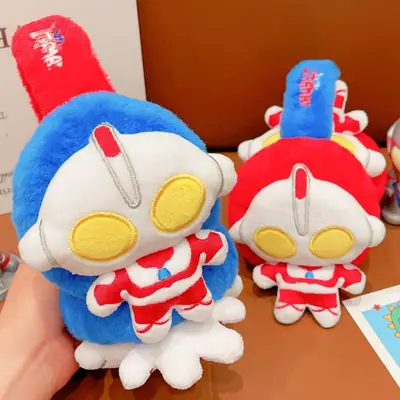 Baby earmuffs, children's ear protectors, suitable for elementary school students, warm and windproof for autumn and winter, cute cartoon design, Ultraman earmuffs