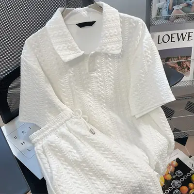 Internet Celebrity 2025 New Summer Street Suit Design Complete Set with Women's Age-Reducing Casual Sports Two-Piece Set