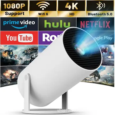 Cross-Border Overseas Version Projector Hy300Miniprojector Wall Projection Portable Barrel Projector Wifi