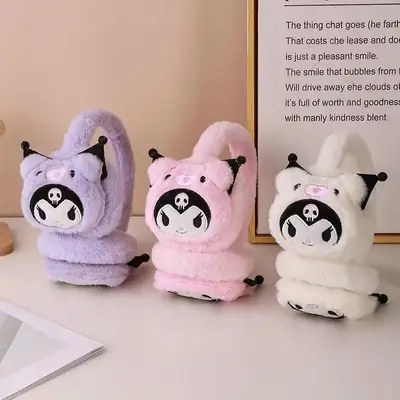 Cartoon Kulomi Earmuffs Internet-famous Student Children's Retractable Anti-freeze Warm Earmuffs Riding Ear Protection Earmuffs