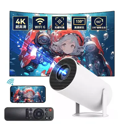 Popular Hy300 Portable Smart Projector 720P H713 Android 11 Lcd Projector Supports High-Definition for Dormitories