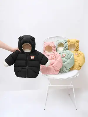 Children's down Jacket Thickeneded Infant Velvet Jacket Export Girl's Cotton-Padded Jacket Boy's Winter Jacket