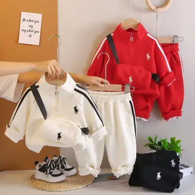 2026 Autumn Children's Suit New Style Boys' Two-Piece Set Baby Spring and Autumn Casual Sports Suit Trendy Children's Clothing Foreign Trade