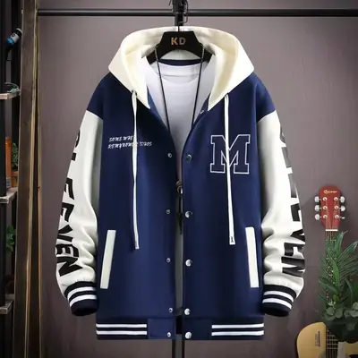 Cross-Border Popular Youth Jacket Boys Casual Jacket Trendy Brand High School Junior High School Student Versatile Hooded Baseball Uniform