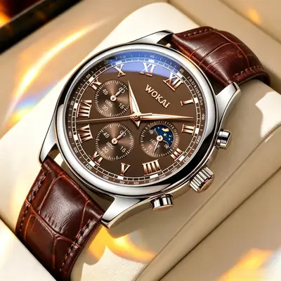 New Wokai Wokai Business Watch Quartz Sports Table Casual Belt Mens Watch Mens Watch
