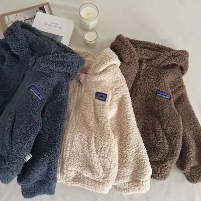 Children's Plush Jacket 25 Winter Japanese Style Plush Jacket Children's Japanese Style Trendy Brand Plush Sweater